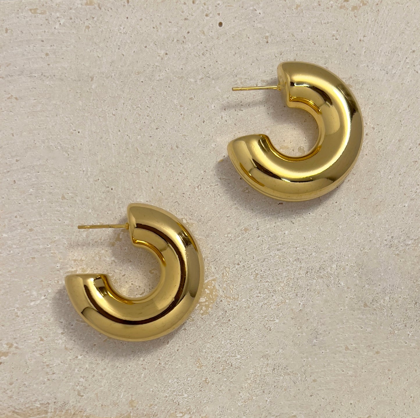 Isla Gold Chunky Hoop Earrings