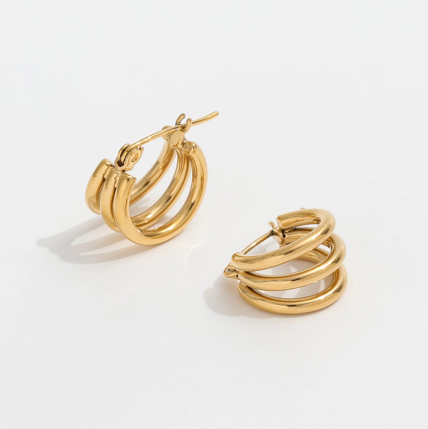 Mia Gold Layered Earrings