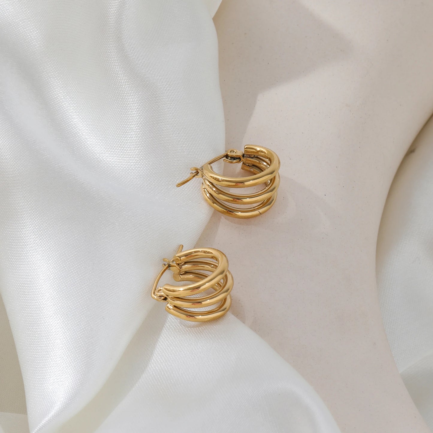 Mia Gold Layered Earrings