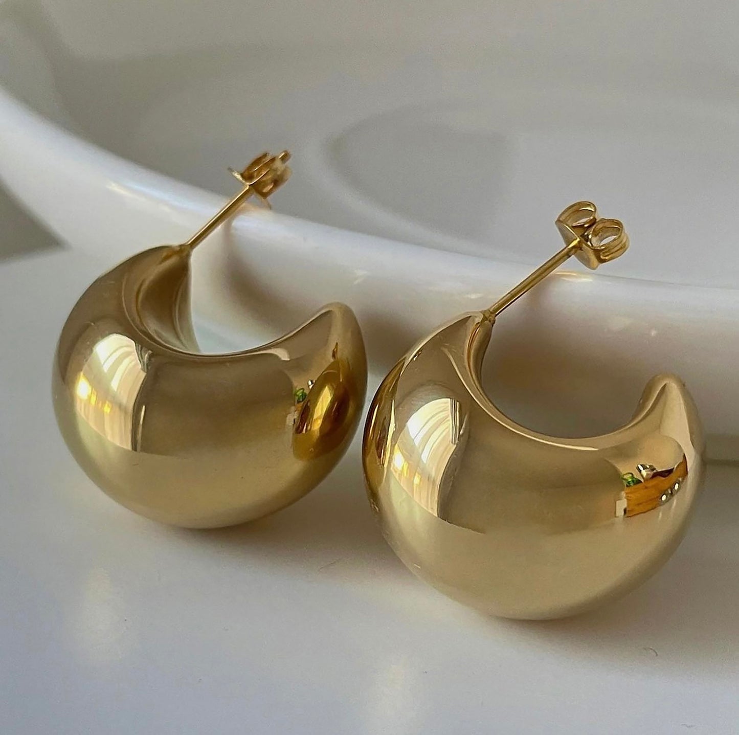 Eve Gold Dome Earrings