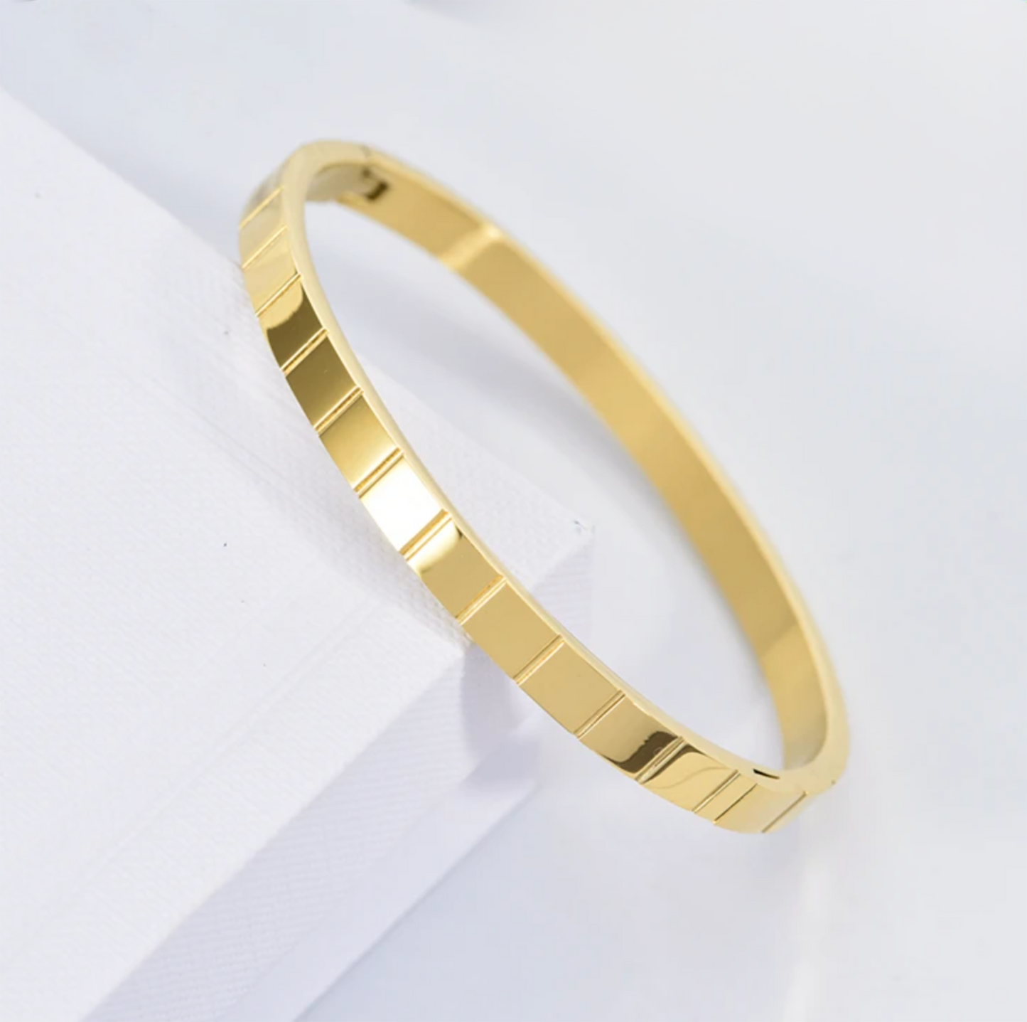 Chocolate Bar Gold  Bangle Bracelet