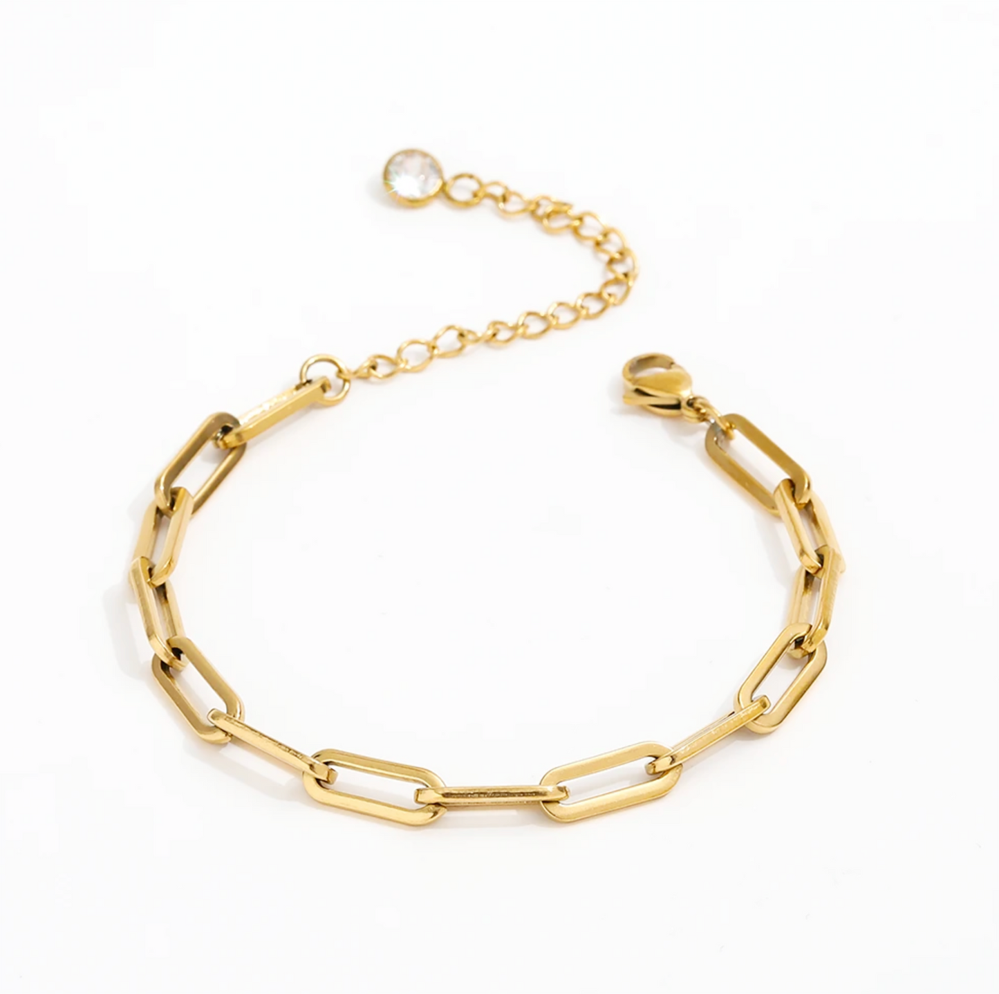 Romy Gold Chain Zirconia Charm Bracelet