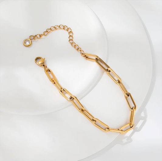 Romy Gold Chain Zirconia Charm Bracelet