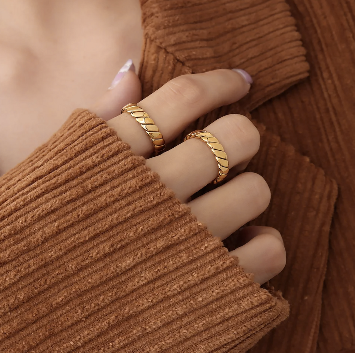 Lexi Gold Twisted Rope Ring