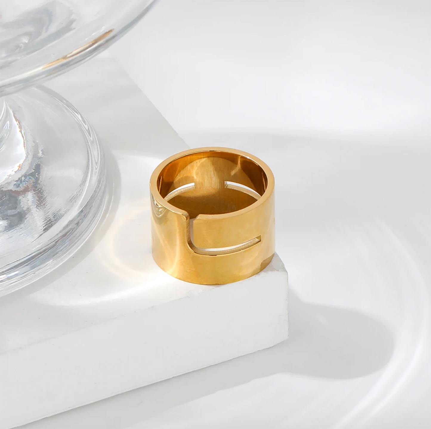 Kira Gold Chunky Band Ring