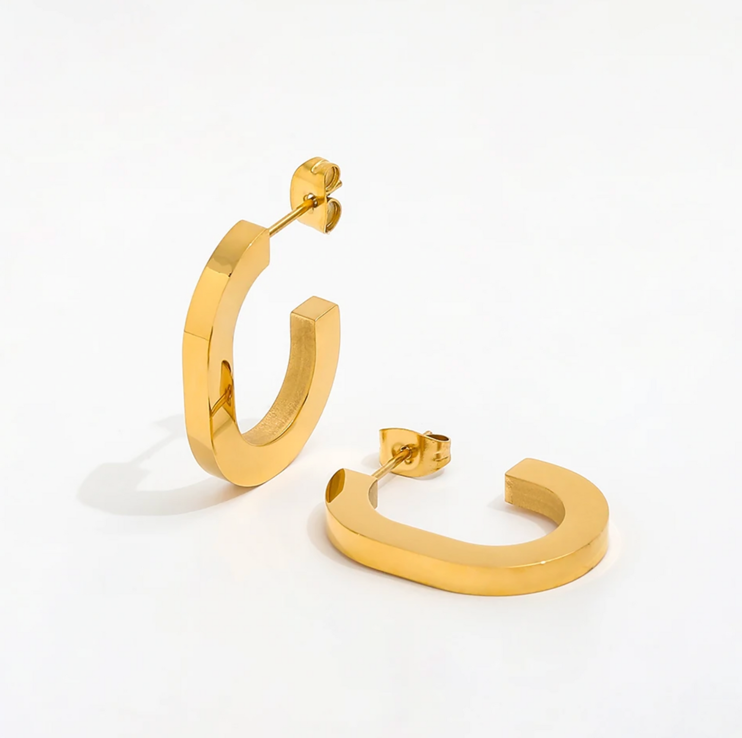 Charlotte Gold  C Hoop Earrings