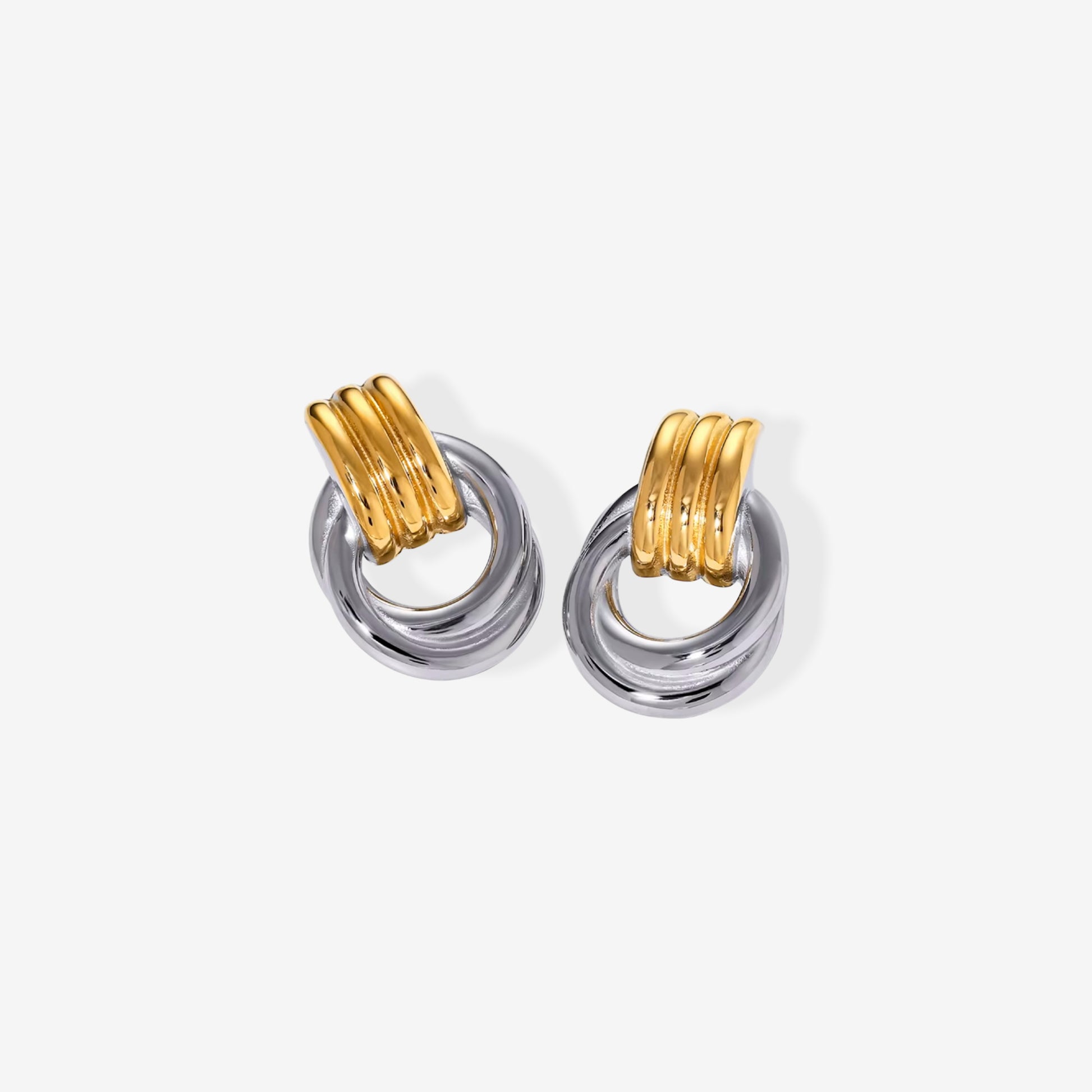 gold earrings for women, gold stud earrings, gold statement earrings, mixed metal earrings, silver earrings for women