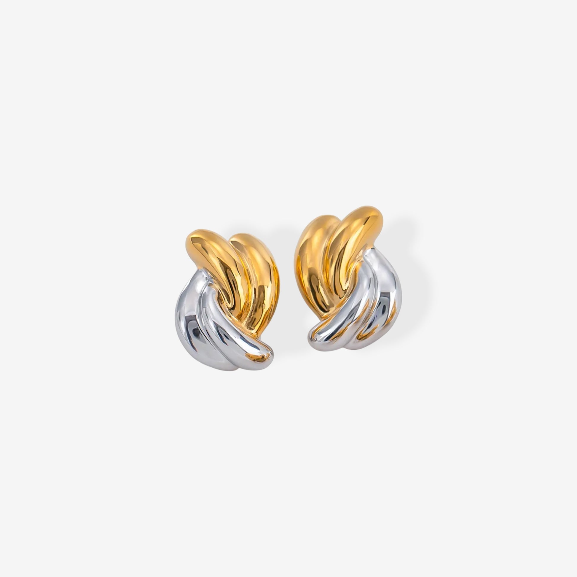 gold earrings for women, gold stud earrings, gold statement earrings, mixed metal earrings, silver earrings for women
