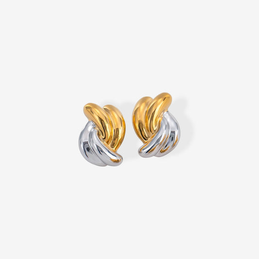 gold earrings for women, gold stud earrings, gold statement earrings, mixed metal earrings, silver earrings for women